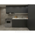 Móveis pretos para mobília pronta para madeira de cozinha moderna armários de cozinha